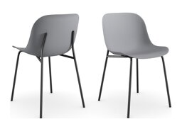 Conjunto de cadeiras Denton 409 (Cinzento + Preto)