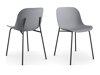 Conjunto de cadeiras Denton 409 (Cinzento + Preto)