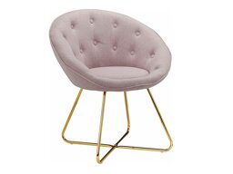 Fotelj Denton 416 (Svetlo roza + Zlata)