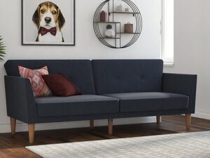 Καναπές κρεβάτι Novogratz 110 (Μπλε)