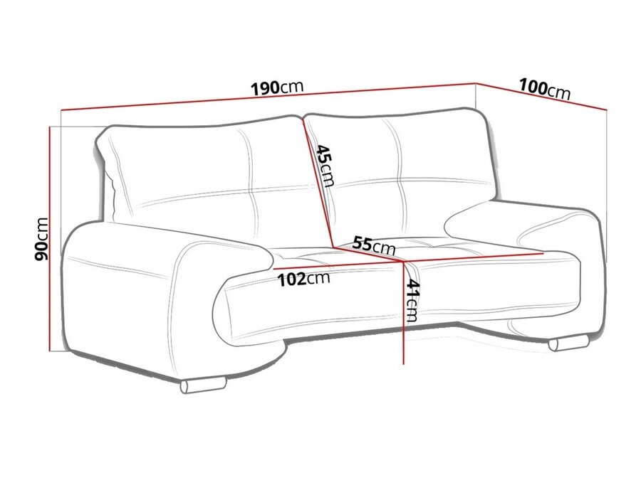Kétszemélyes kanapé Norman 103