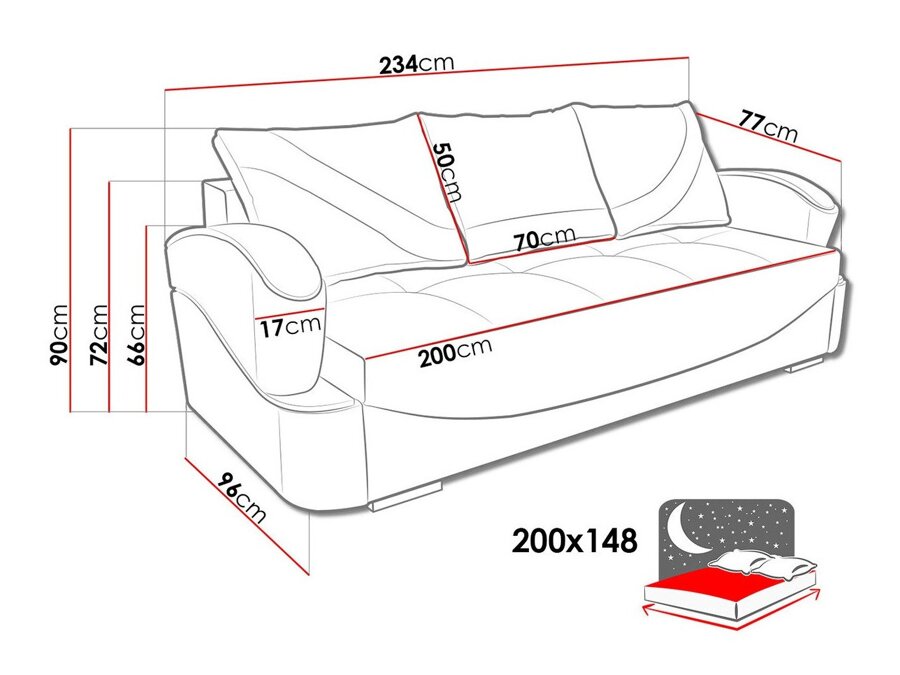 Καναπές κρεβάτι Decatur 103