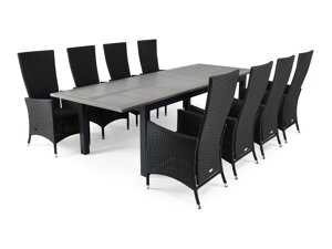 Conjunto de mesa y sillas Comfort Garden 1381 (Negro)