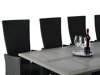 Asztal és szék garnitúra Comfort Garden 1381 (Fekete)