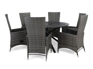 Σετ Τραπέζι και καρέκλες deNoord 291 (Γκρι)