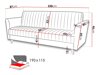Dīvāns gulta Columbus 144 (Zanzibar 182)