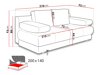 Dīvāns gulta Carlsbad 109 (Ikar 01)