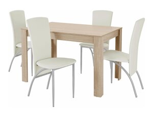 Маса и столове за трапезария Denton 454 (Светло сив)