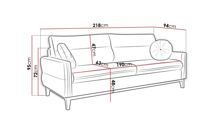 Διθέσιος καναπές Norman 116