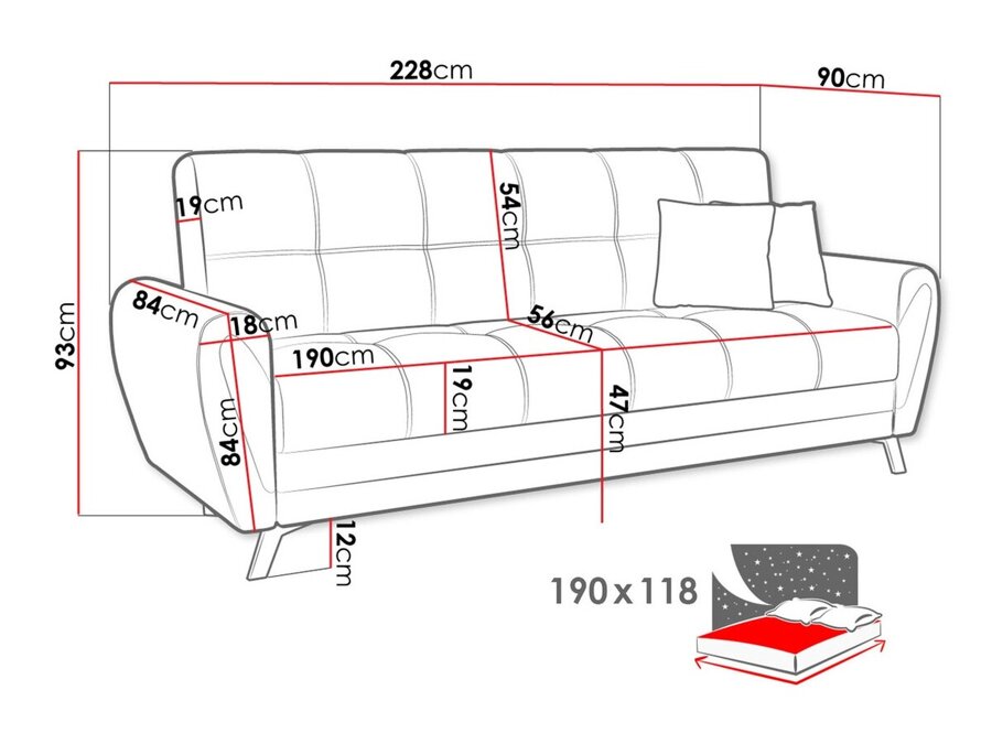 Sofa lova Columbus 156