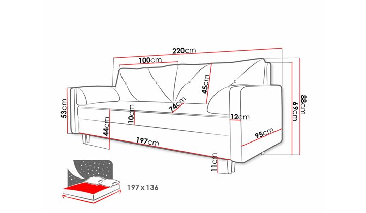 Dīvāns gulta 449588