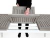 Conjunto de mesa y sillas Comfort Garden 1303 (Blanco + Gris)