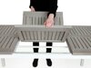 Asztal és szék garnitúra Comfort Garden 1267 (Fehér + Szürke)