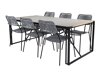 Asztal és szék garnitúra Dallas 3003 (Szürke + Fekete)