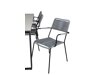 Conjunto de mesa e cadeiras Dallas 3003 (Cinzento + Preto)