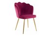 Kėdžių komplektas Denton 595 (Tamsi rožinė + Auksinė)