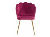 Krēslu komplekts Denton 595 (Tumši rozā + Zelta)