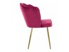 Καρέκλα Denton 595 (Σκούρο ροζ + Χρυσό)