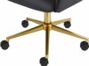 Καρέκλα γραφείου Denton 470 (Σκούρο γκρι + Χρυσό)