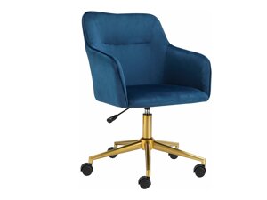 Cadeira de escritório Denton 470 (Azul + Dourado)