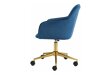 Cadeira de escritório Denton 470 (Azul + Dourado)