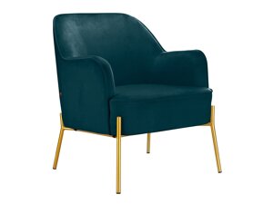 Fotelja Denton 597 (Zlatno + Tamno tirkizna)