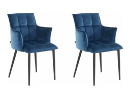 Conjunto de cadeiras Denton 608 (Azul + Preto)