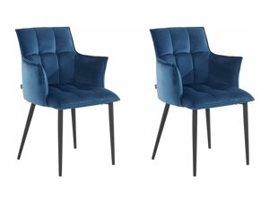 Conjunto de cadeiras Denton 608 (Azul + Preto)