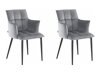 Conjunto de cadeiras Denton 608 (Cinzento claro + Preto)