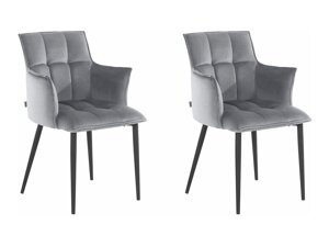 Set stolica Denton 608 (Svijetlo siva + Crna)