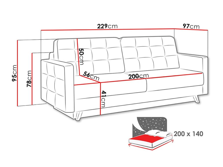 Canapea extensibilă Norman 110