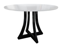 Tisch Racine 120 (Weiß glänzend + Schwarz)