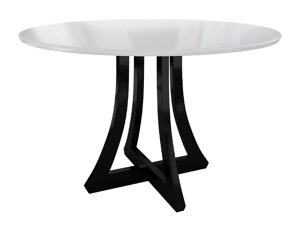 Asztal Racine 120 (Fényes fehér + Fekete)