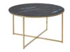 Tavolino da caffè Oakland F108 (Marmo nero + Oro)