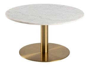 Klubska mizica Oakland 554 (Zlata + Beli marmor)