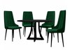 Маса и столове за трапезария Racine 126 (Черен + Magic Velvet 2225)