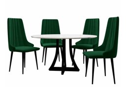 Маса и столове за трапезария Racine 135 (Черен + Magic Velvet 2225)