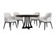 Маса и столове за трапезария Racine 128 (Черен + Baloo 2073)