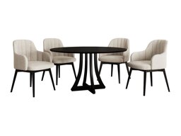 Маса и столове за трапезария Racine 128 (Черен + Baloo 2074)