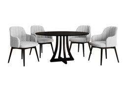 Маса и столове за трапезария Racine 128 (Черен + Baloo 2085)