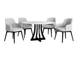 Маса и столове за трапезария Racine 128 (Черен + Baloo 2085)