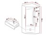 Γωνιακή ντουλάπα Akron F102 (Ελαφριά δρυς + Άσπρο)