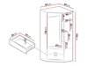 Γωνιακή ντουλάπα Akron F102 (Ελαφριά δρυς + Άσπρο + Τυρκουάζ)
