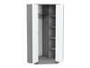 Armoire d'angle Akron H103 (Anthracite + Blanc + Gris)
