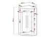 Armoire d'angle Akron H103 (Anthracite + Blanc + Vert)