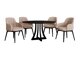Маса и столове за трапезария Racine 137 (Черен + Baloo 2072)