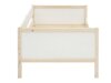 Κρεβάτι Denton AU102 (Άσπρο + Ανοιχτό χρώμα ξύλου)
