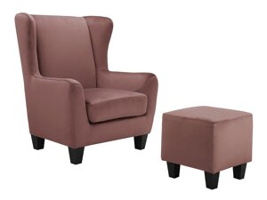 Fotelja Denton 641 (Ružičasta + Crna)