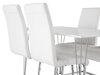 Маса и столове за трапезария Scandinavian Choice 614 (Бял + Сребро)