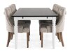 Маса и столове за трапезария Scandinavian Choice 593 (Beige + Кафяв)